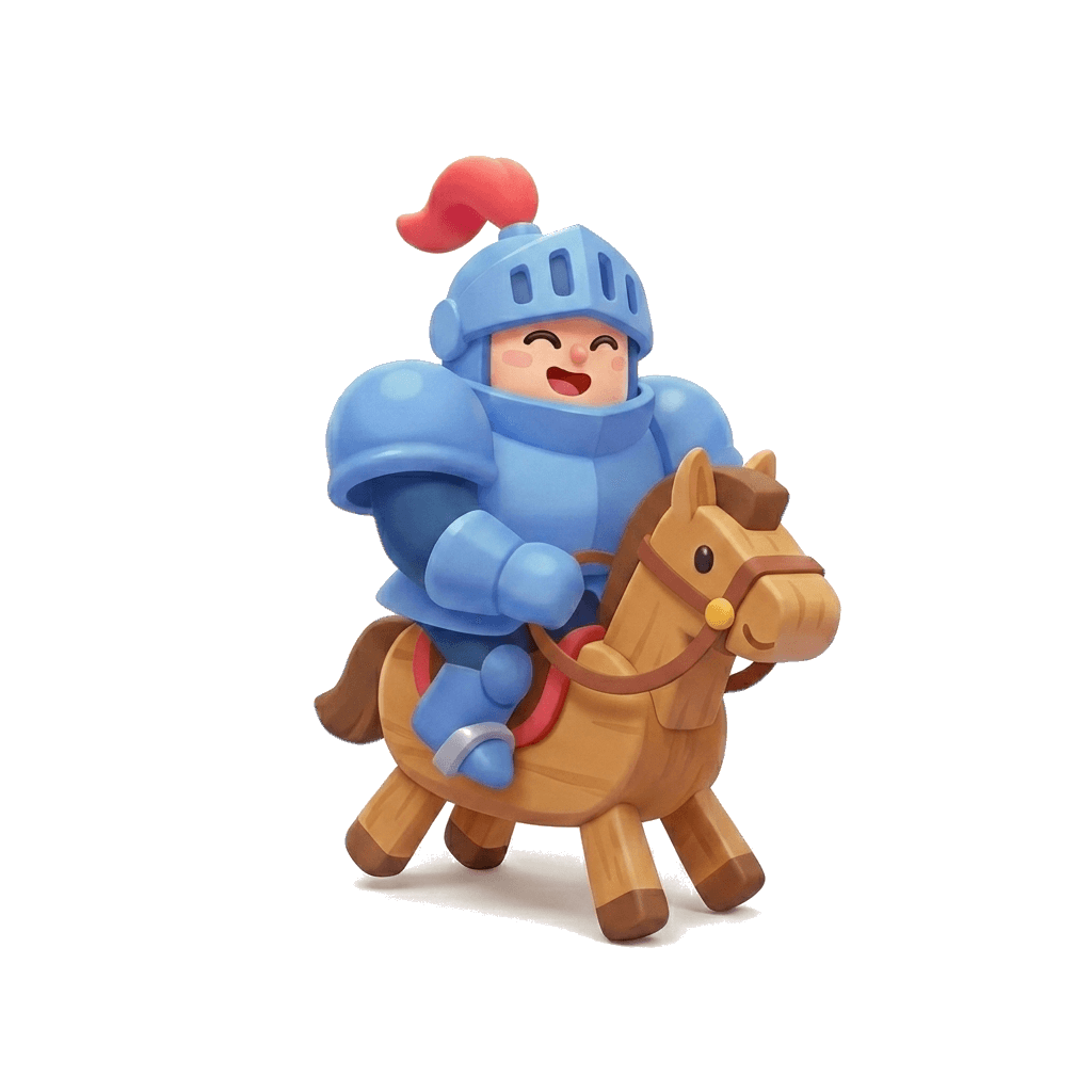 Illustrated knight companion character